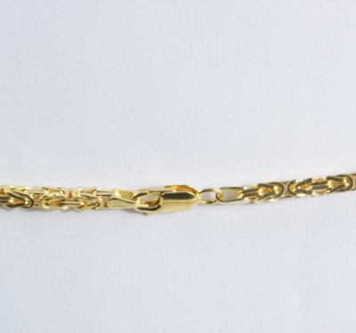 Pre-owned Gd Diamond 33.40 Gm 14k Solid Gold Yellow Men's Women's Byzantine Necklace Chain 20" 3mm