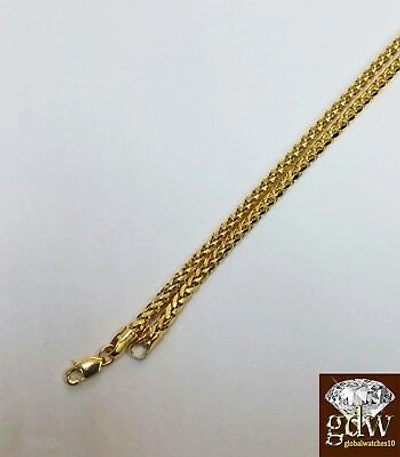 Pre-owned G&d Real 10k Yellow Gold 6mm 30" Palm Chain With Head Charm Pendant