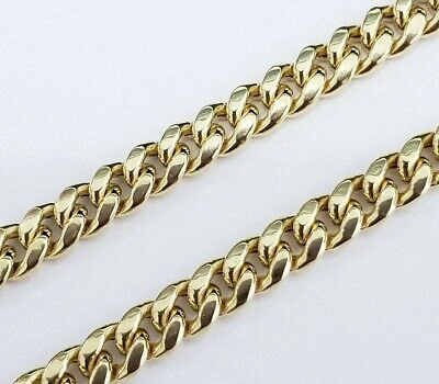 Pre-owned Miami Cuban Men 10k Yellow Gold  Link Chain 6mm 24 Inches Necklace Box Claps