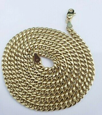 Pre-owned Miami Cuban Men 10k Yellow Gold  Link Chain 6mm 24 Inches Necklace Box Claps