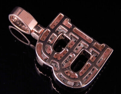 Pre-owned Jewelry Unlimited Custom 3d Letter B Initial Diamond Pendant Charm 10k Two Tone Gold 1.8 Ct 1.5" In G-h