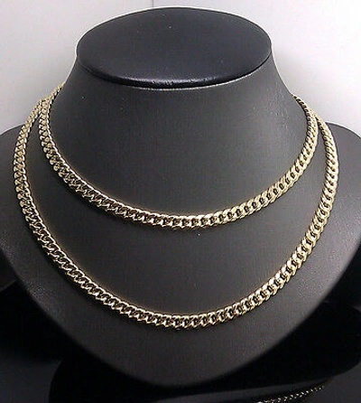 Pre-owned Globalwatches10 Solid 10k Cuban Chain Necklace For Mens Box Clasp 6mm 20" Inch Choker Link In Yellow