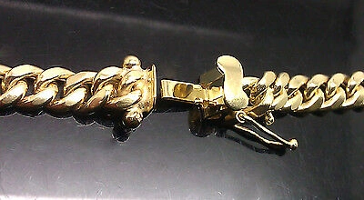 Pre-owned Globalwatches10 Solid 10k Cuban Chain Necklace For Mens Box Clasp 6mm 20" Inch Choker Link In Yellow