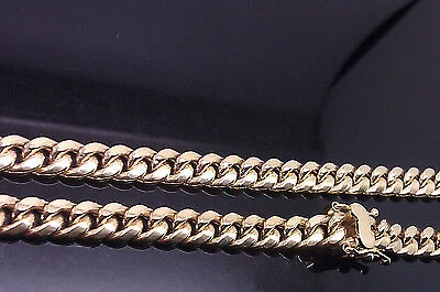 Pre-owned Globalwatches10 Solid 10k Cuban Chain Necklace For Mens Box Clasp 6mm 20" Inch Choker Link In Yellow