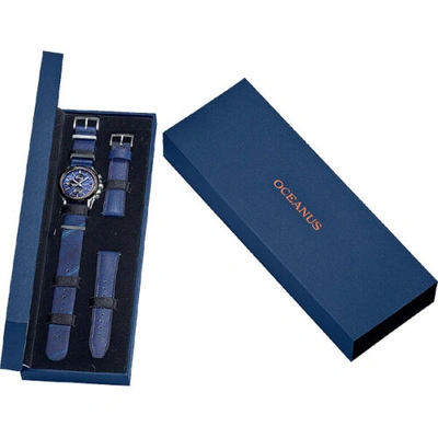 Pre-owned Casio Ocw-t4000ale-2ajr [oceanus Classic Line Japan Indigo Men's Leather Band]