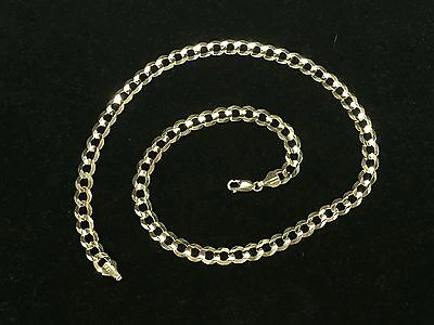 Pre-owned R C I 10k Yellow Gold 22" Solid Comfort Concave Curb Link Chain Necklace 8.2mm 29grams