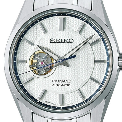 Pre-owned Seiko Presage Sharp Edged Shironeri Open Heart Sarx097 Men's Watch 2022