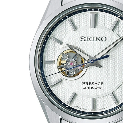 Pre-owned Seiko Presage Sharp Edged Shironeri Open Heart Sarx097 Men's Watch 2022