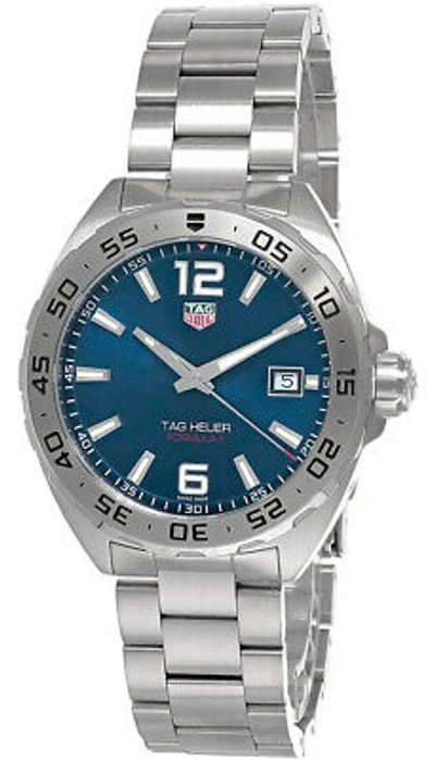 Pre-owned Tag Heuer Formula-1 41mm Blue Sunray Dial Men's Watch Waz1118.ba0875