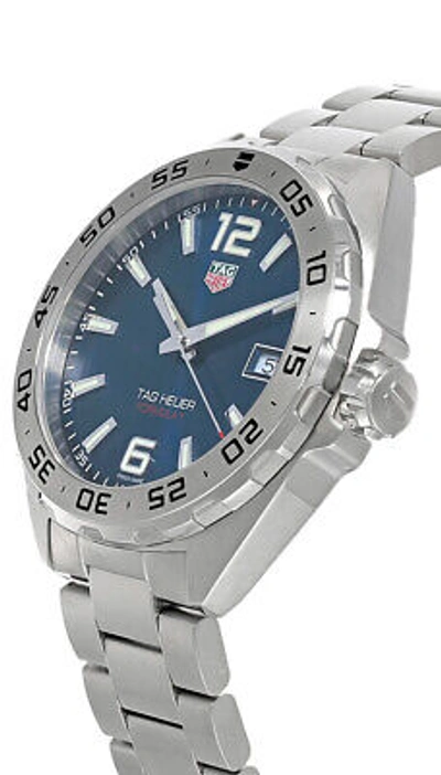 Pre-owned Tag Heuer Formula-1 41mm Blue Sunray Dial Men's Watch Waz1118.ba0875