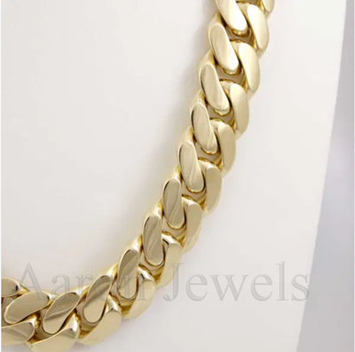 Pre-owned Handmade Mens  24mm X 24" Cuban Link Miami Chain 800gms Real 925 Sterling Silver In No Stone