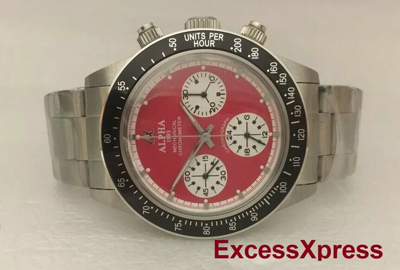 Pre owned Alpha Brand Watch Daytona Red Dial Paul Newman