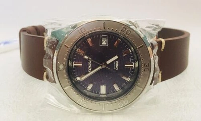 Pre-owned Squale Brand  50 Atmos Onda Uva (purple)1521-026-onda-b Watch Warranty