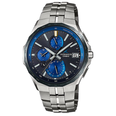 Pre-owned Casio Oceanus Ocw-s5000e-1ajf Manta Slim Case Elegant Chrono Men Watch Japan