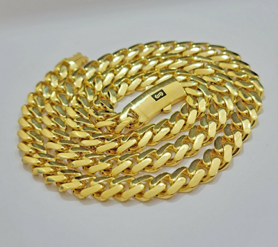 Pre-owned My Elite Jeweler 10k Gold Chain Miami Cuban Royal Link 8.5 Mm 24" Shiny Plain Necklace, Real 10kt In No Stone
