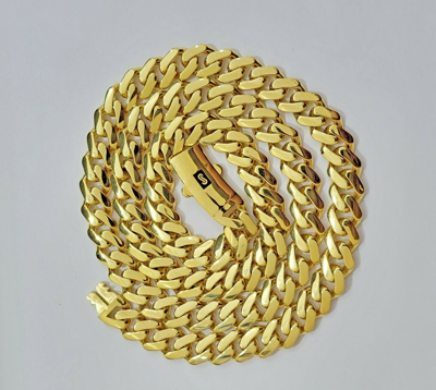 Pre-owned My Elite Jeweler 10k Gold Chain Miami Cuban Royal Link 8.5 Mm 24" Shiny Plain Necklace, Real 10kt In No Stone