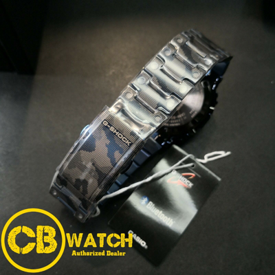 Pre-owned Casio G-shock Limited Edition Titanium Blue Camo Bluetooth Watch Gshock Gmw-b5000tcf-2