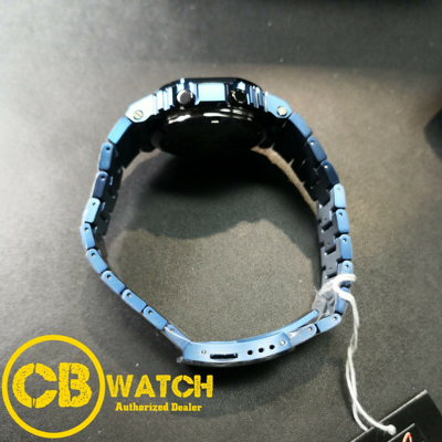 Pre-owned Casio G-shock Limited Edition Titanium Blue Camo Bluetooth Watch Gshock Gmw-b5000tcf-2