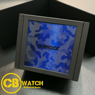 Pre-owned Casio G-shock Limited Edition Titanium Blue Camo Bluetooth Watch Gshock Gmw-b5000tcf-2