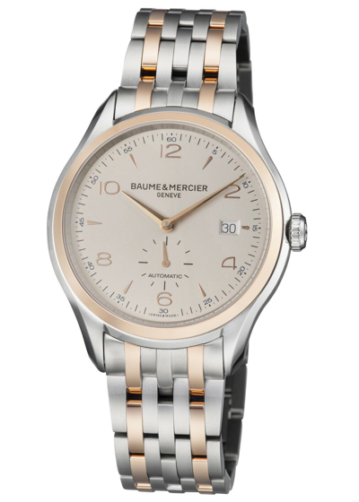 Pre-owned Baume Et Mercier Baume & Mercier Clifton 18k Rose Gold & Ss Automatic Men's Watch M0a10140