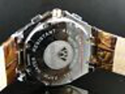 Pre-owned Aqua Master Mens  Jojo Joe Rodeo Royal Oak Rose Diamond Watch 32 1.5 Ct Swiss In Silver