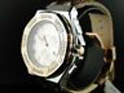 Pre-owned Aqua Master Mens  Jojo Joe Rodeo Royal Oak Rose Diamond Watch 32 1.5 Ct Swiss In Silver