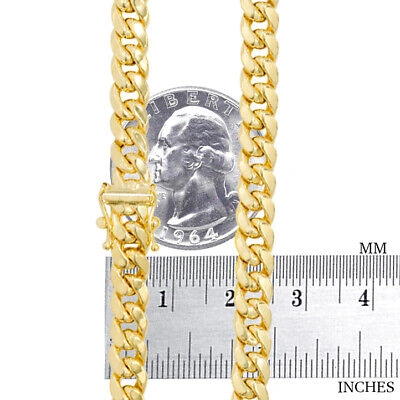 Pre-owned Nuragold 14k Yellow Gold Solid 6mm Mens Miami Cuban Link Chain Necklace Box Clasp 22"