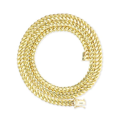 Pre-owned Nuragold 14k Yellow Gold Solid 6mm Mens Miami Cuban Link Chain Necklace Box Clasp 22"