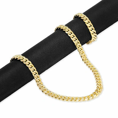Pre-owned Nuragold 14k Yellow Gold Solid 6mm Mens Miami Cuban Link Chain Necklace Box Clasp 22"