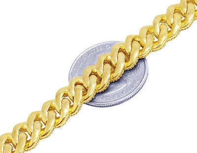 Pre-owned Jewelry Unlimited 10k Tt Yellow/white Gold Honeycomb Real Diamond Cuban Chain 17.85ct 10mm 21"