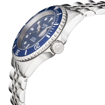 Pre-owned Gevril Men's 4851b Wall Street Swiss Automatic Ceramic Bezel Steel Date Watch