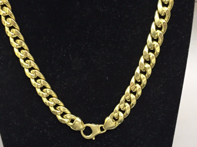 Pre-owned R C I 14k Yellow Gold Mens Miami Cuban Curb Link 22" 10.5 Mm 65 Grams Chain/necklace In No Stone