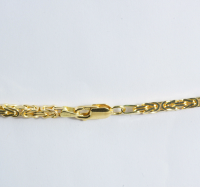Pre-owned Gd Diamond 37.30 Gm 14k Solid Gold Yellow Men's Women's Byzantine Chain Necklace 24" 3mm