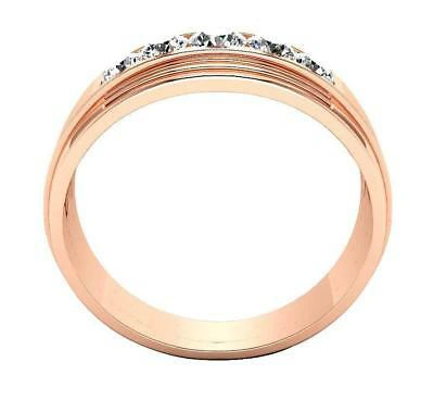 Pre-owned Diamondforgood Channel Set Men's Wedding Ring Band Si1 1.00ct Genuine Diamond 14k Yellow Gold