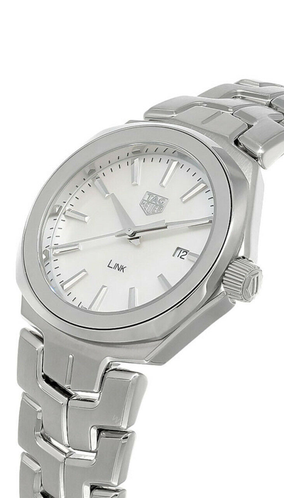 Pre-owned Tag Heuer Link 32mm Mother Of Pearl Dial Women's Watch Wbc1310.ba0600