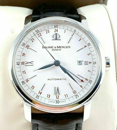 Pre-owned Baume & Mercier Baume Mercier Classima Xl Executive Gmt Automatic Watch M0a08462- Exc.