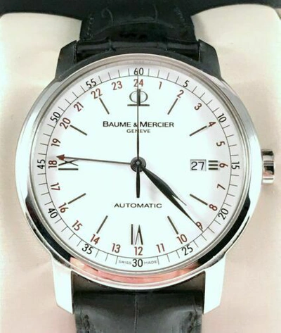 Pre-owned Baume & Mercier Baume Mercier Classima Xl Executive Gmt Automatic Watch M0a08462- Exc.