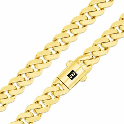 Pre-owned Nuragold 10k Yellow Gold Monaco Miami Cuban Link 9mm Chain Necklace Mens Womens 22"