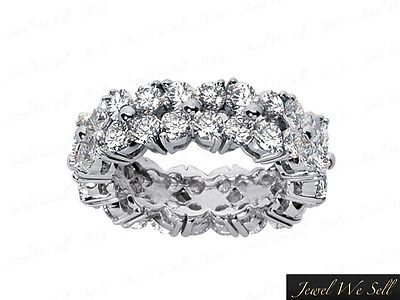 Pre-owned Jewelwesell 3.00ct Round Cut Diamond Shared Prong Flower Eternity Band Ring 10k Gold G-h I1 In Gh