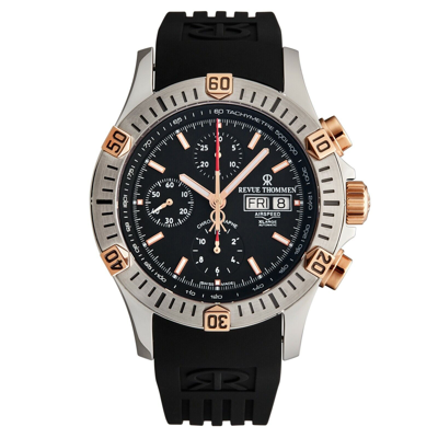 Pre-owned Revue Thommen Men's Airspeed Black Dial Chronograph Automatic Watch 16071.6859