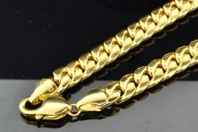 Pre-owned Jfl Diamonds & Timepieces 10k Heavy 9.44mm Yellow Gold Miami Cuban Link Franco Chain Necklace 36 Inch