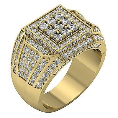 Pre-owned Diamondforgood Mens Anniversary Ring I1 2.55 Carat Natural Round Cut Diamond 14k Solid Gold In White