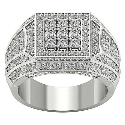 Pre-owned Diamondforgood Mens Anniversary Ring I1 2.55 Carat Natural Round Cut Diamond 14k Solid Gold In White