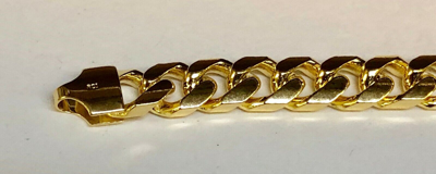 Pre-owned R C I 14k Solid Yellow Gold Miami Cuban Curb Link Mens Chain/bracelet 8" 23 Grams 7mm In No Stone