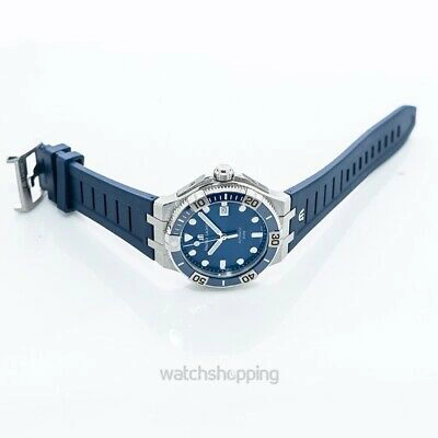 Pre-owned Maurice Lacroix Aikon Ai6058-ss001-430-1 Blue Sunbrushed Dial Men's Watch