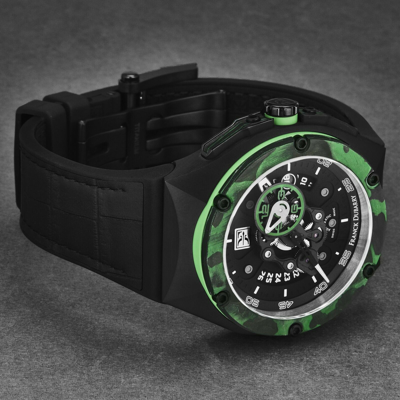 Pre-owned Franck Dubarry Men's 'crazy Wheels' Black Dial Automatic Watch Cw-04-07