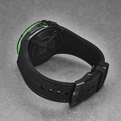 Pre-owned Franck Dubarry Men's 'crazy Wheels' Black Dial Automatic Watch Cw-04-07
