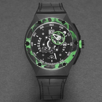 Pre-owned Franck Dubarry Men's 'crazy Wheels' Black Dial Automatic Watch Cw-04-07