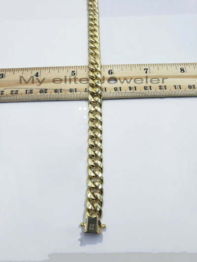 Pre-owned My Elite Jeweler 10mm 14k Gold Cuban Link Chain 30" Necklace Mens 14kt Yellow Gold Real Gold Sale