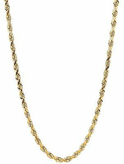 Pre-owned Tex 10k Yellow Gold 22" Solid Diamond Cut Rope Chain Necklace 5 Mm 25 Grams (035rr) In No Stone